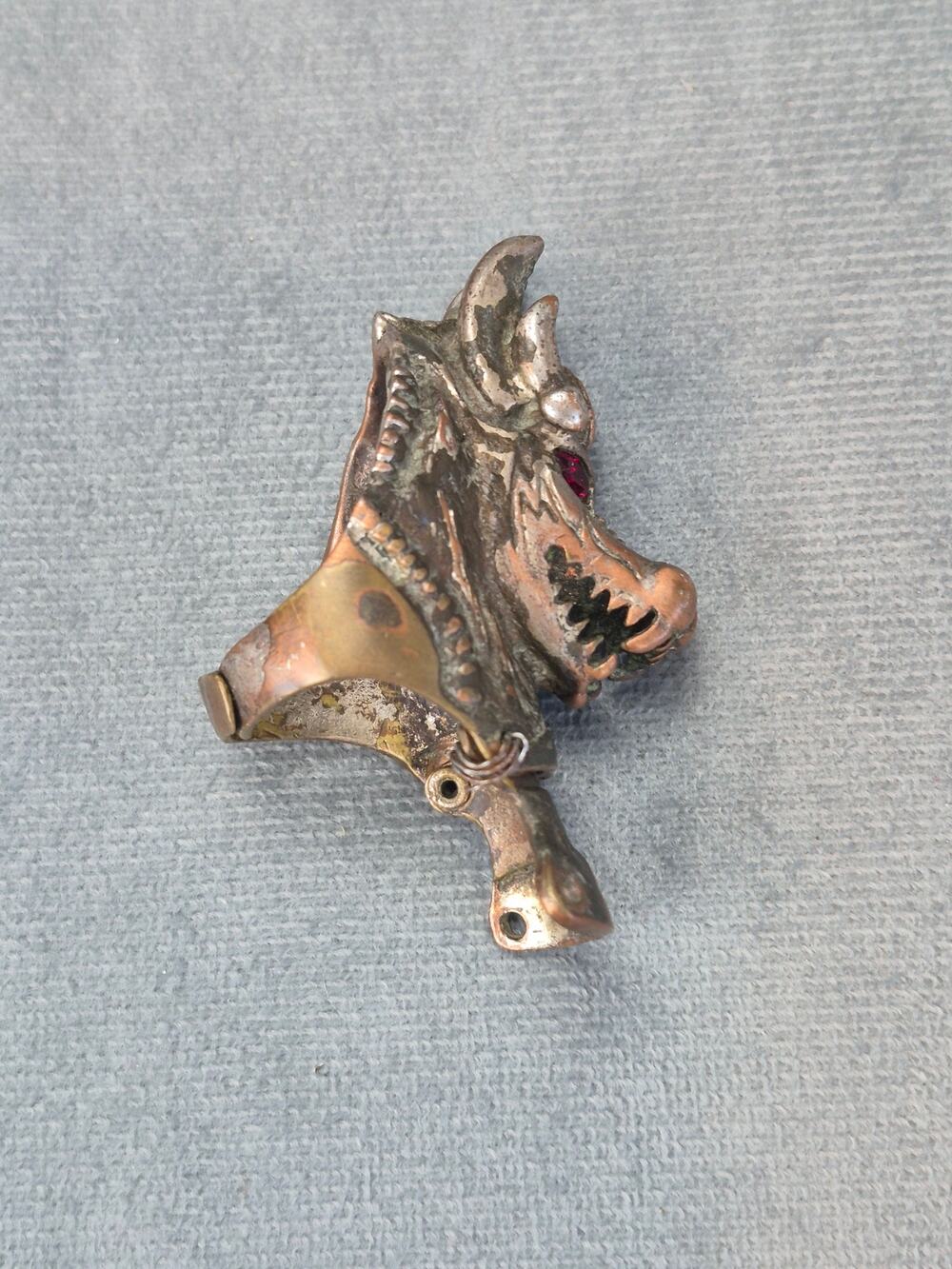 Dragon Head Gothic Steampunk Copper Adjustable Ring Unisex